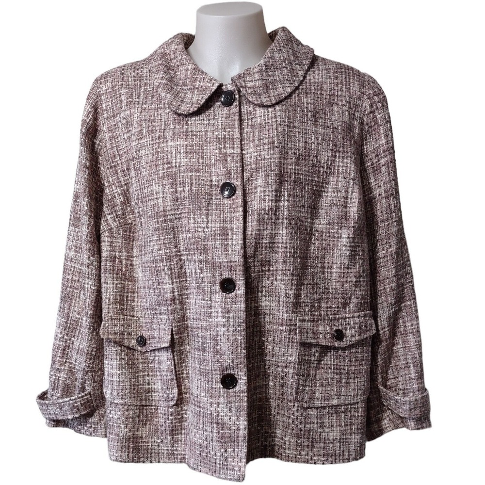 Avenue Blazer Woman's Size 26 Collar Jacket Lined Long Sleeve Button Up‎ Pockets